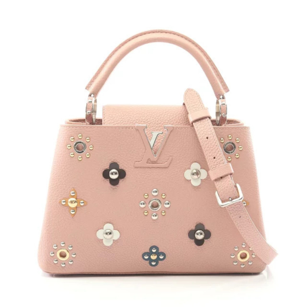 Louis Vuitton Capucines Handbag Leather Taurillon Pink